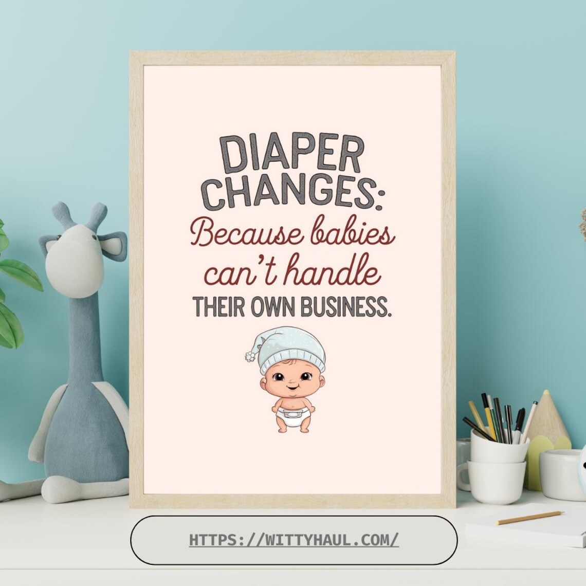 Funny Baby Nursery Decor, Humorous Nursery Art - Image 4