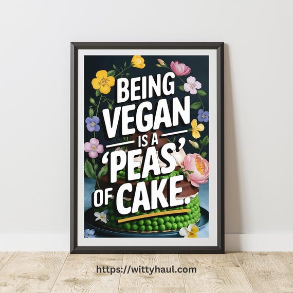 Kitchen Art Prints Dining Room Art Prints Vegan Wall Art Decor Vegan Prints Vegetarian Gift Ideas Funny Vegan Art Vegan Gift