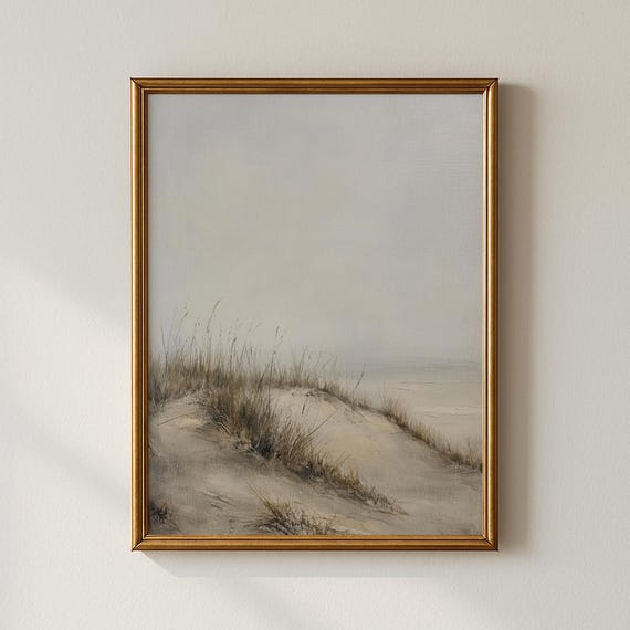 Vintage Living Room Decor Coastal Dunes Print Moody Art Collected Prints Cpp423
