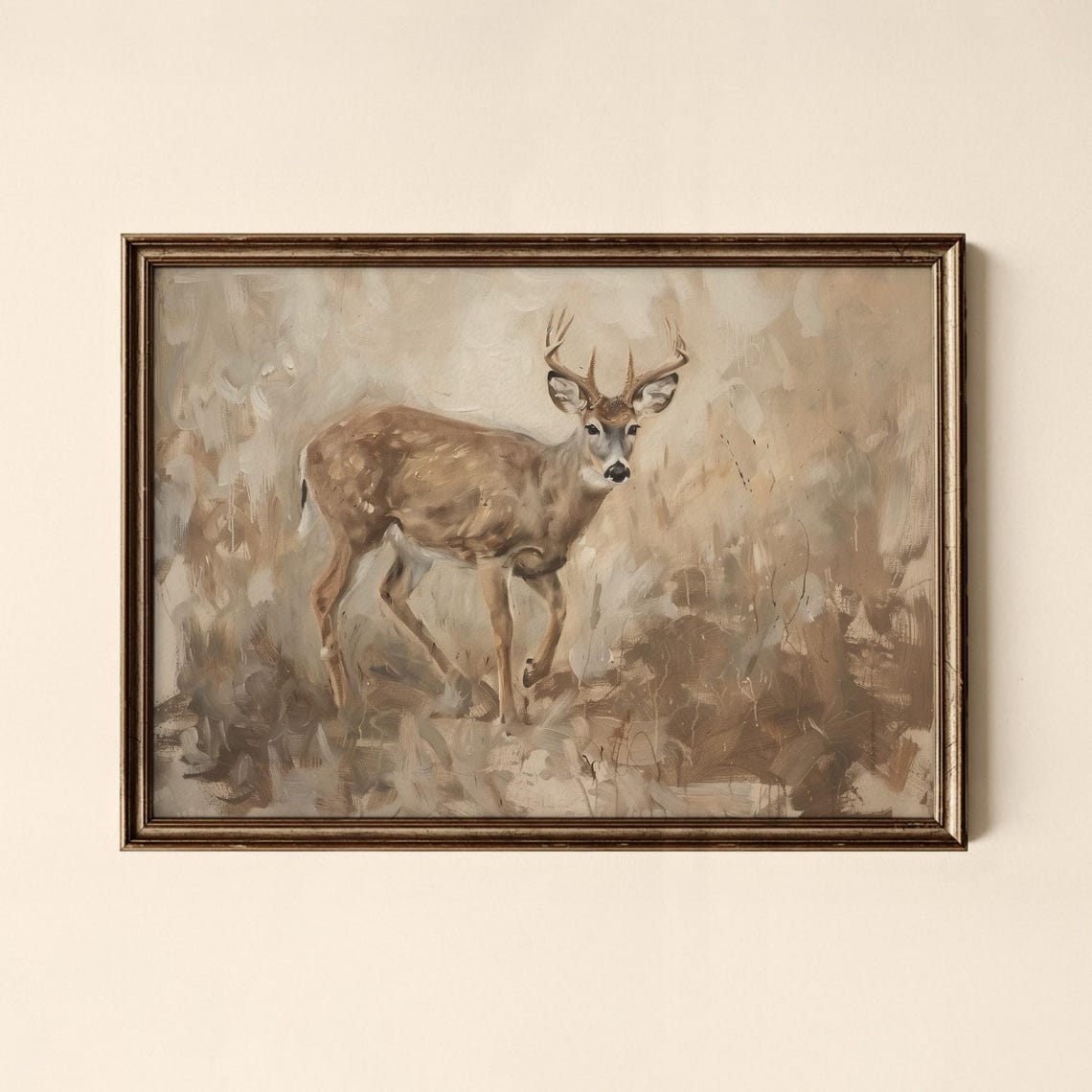 Vintage Living Room Decor Forest Deer Print Rustic Wall Art Collected Prints Cpl136