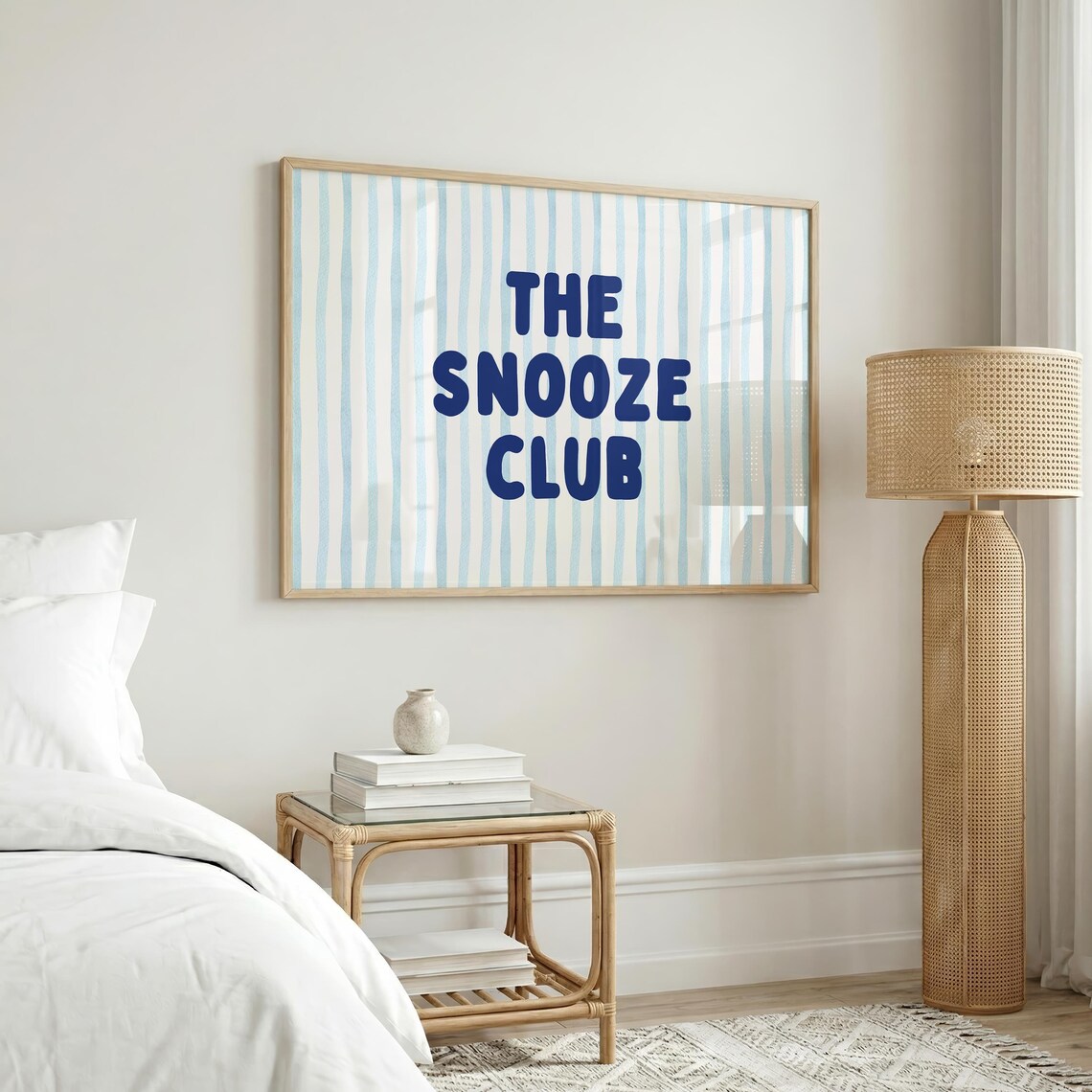 Snooze Club Poster Print, Minimalist Typography