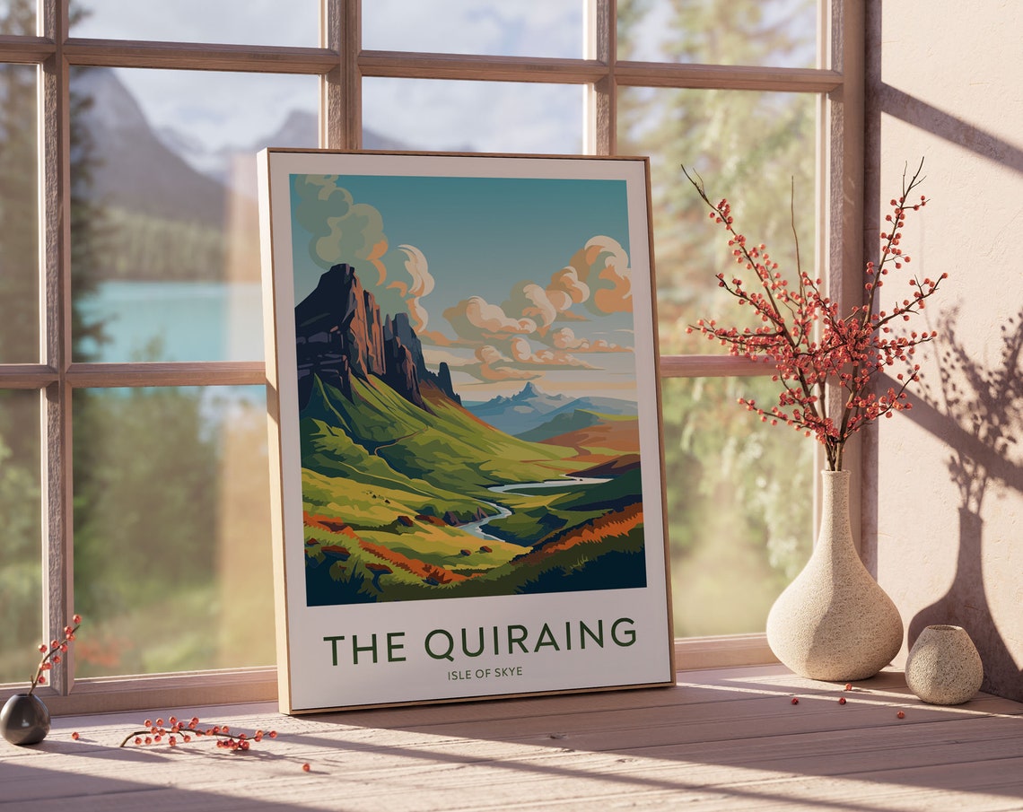 The Quiraing Poster The Quiraing Print Scotland Travel Poster The Quiraing Gifts Ideas Isle Of Skye Wall Art Decor 069 - Image 2