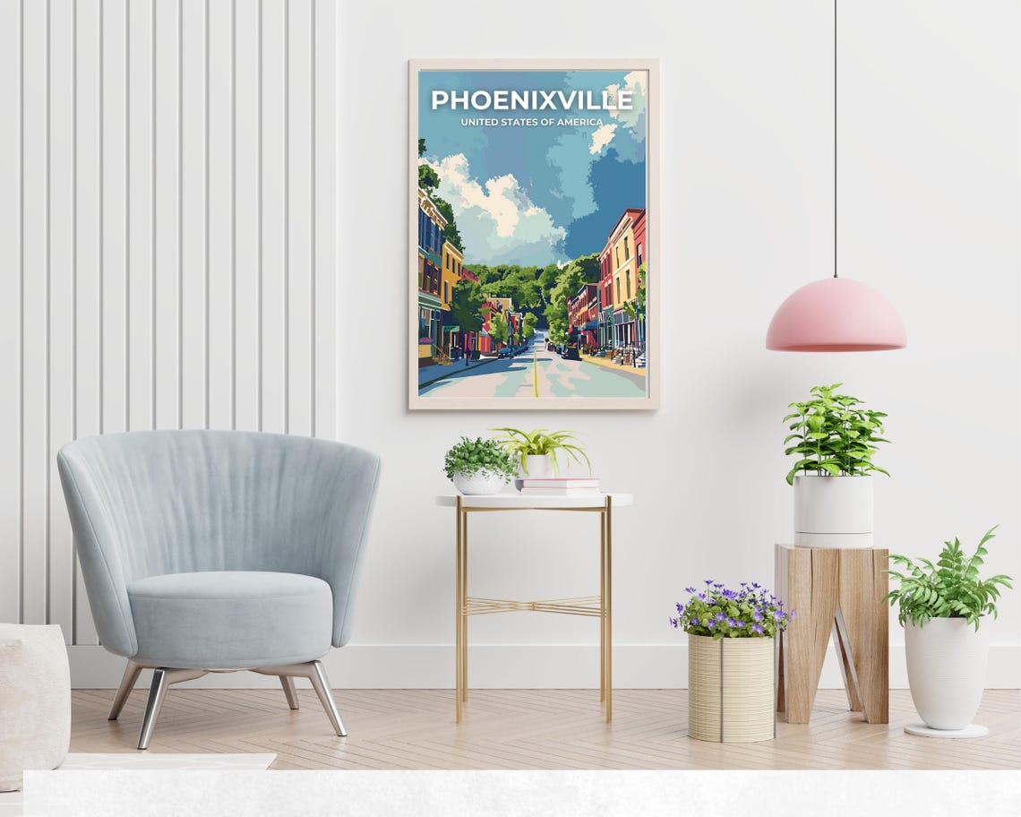 Phoenixville Pennsylvania Main Street On Image Title Travel Poster - Image 2