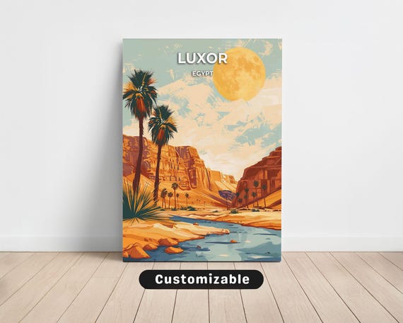 Luxor Egypt Travel Canvas Poster Custom Wall Art