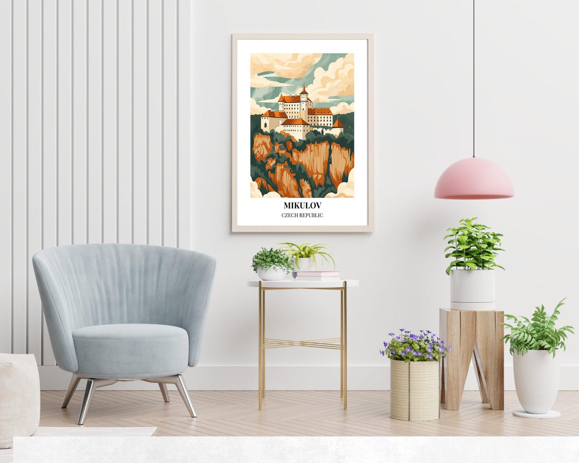 Mikulov Castle Travel Print Wall Art Mikulov Czech Republic City Print Mikulov Castle Travel Gift Mikulov Castle Poster Travel Gift - Image 2