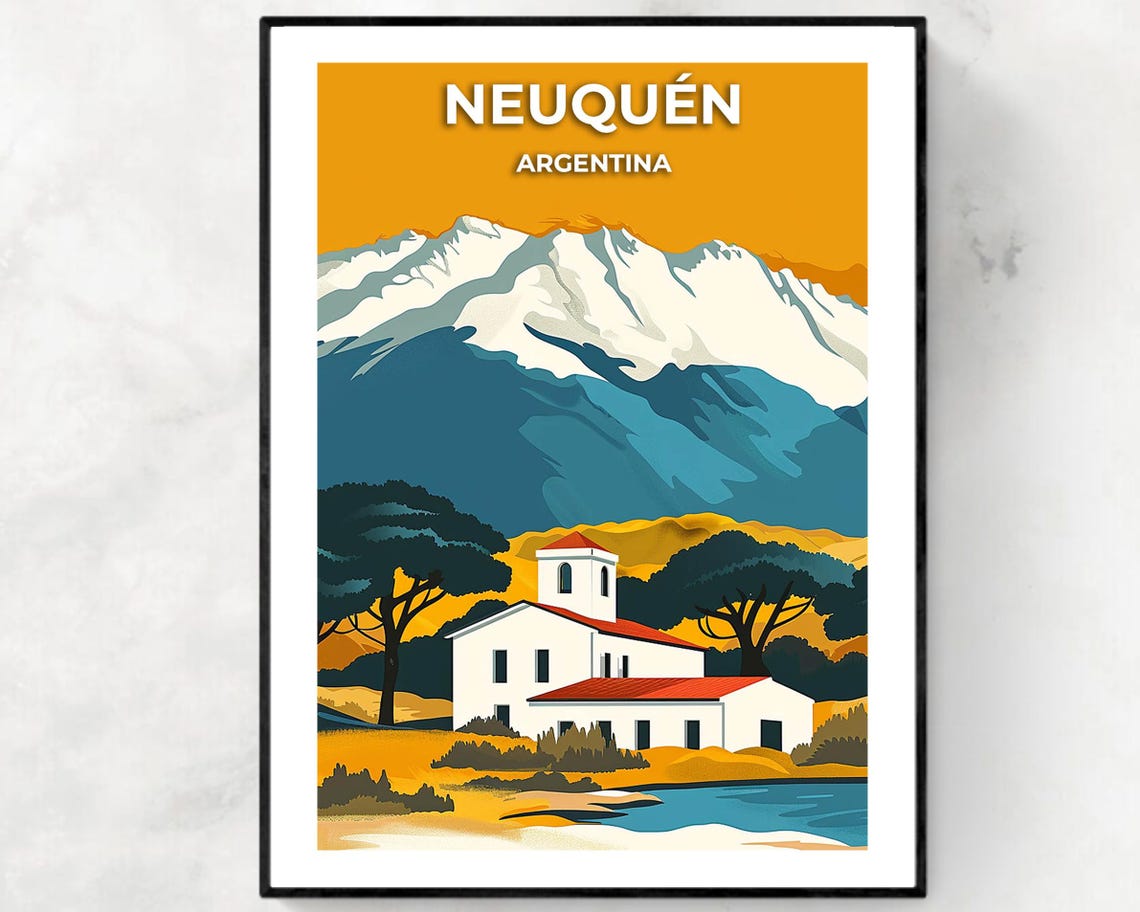 Lann National Park Travel Print Wall Art Neuqun Argentina City Print Lann National Park Travel Gift Lann National Park Poster