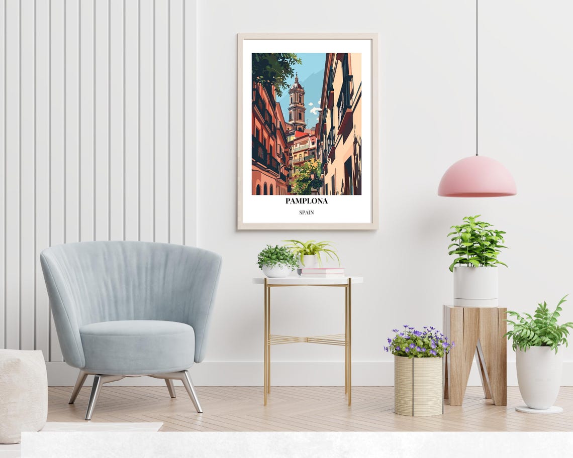 Pamplona Bullring Travel Print Wall Art Pamplona Spain City Print Pamplona Bullring Travel Gift Pamplona Bullring Poster Travel Gift - Image 2