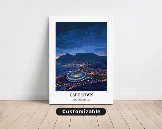 Cape Town South Africa Travel Canvas Poster Custom Wall Art