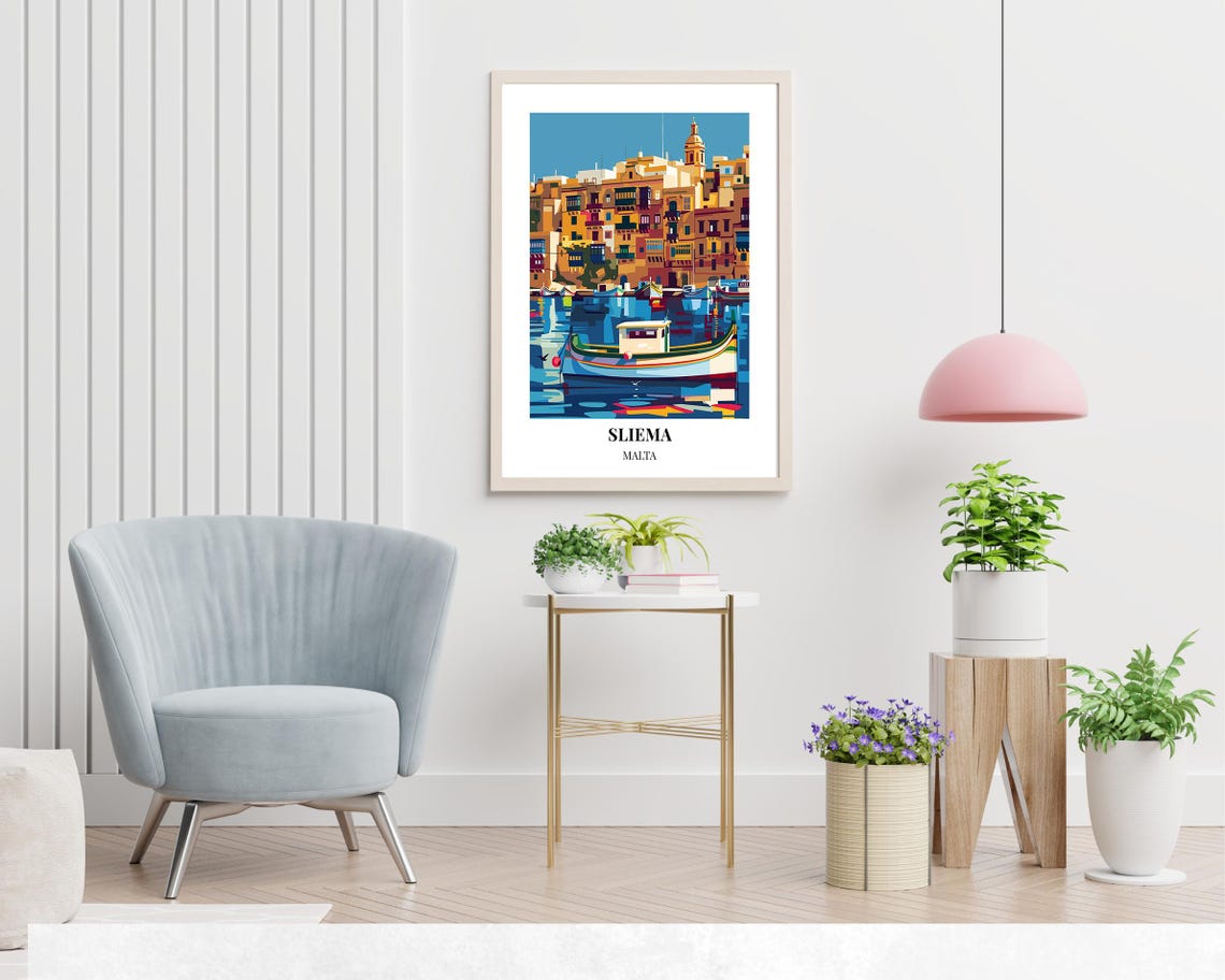The Promenade Travel Print Wall Art Sliema Malta City Print The Promenade Travel Gift The Promenade Poster Wall Art - Image 2