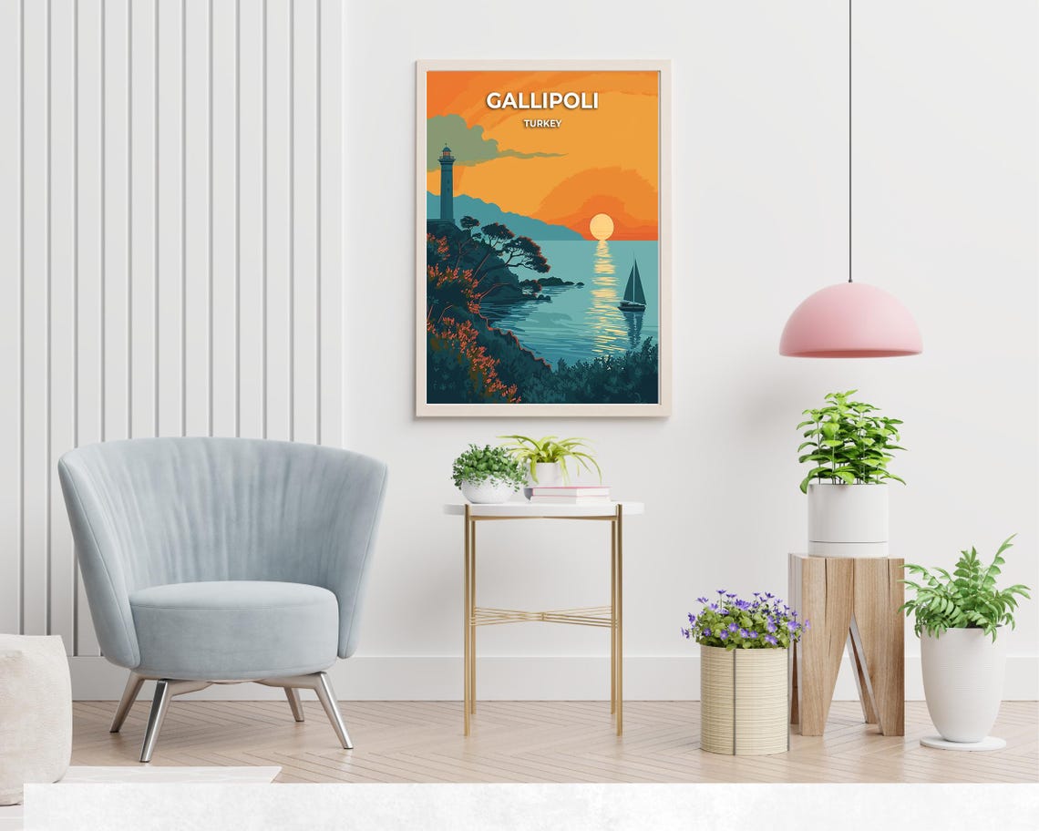 Gallipoli Travel Print Wall Art Gallipoli Turkey City Print Gallipoli Travel Gift Gallipoli City Poster Travel Gift - Image 2
