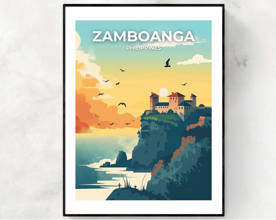 Zamboanga Fort Pilar Coastal Fortress at Sunset Philippines Poster