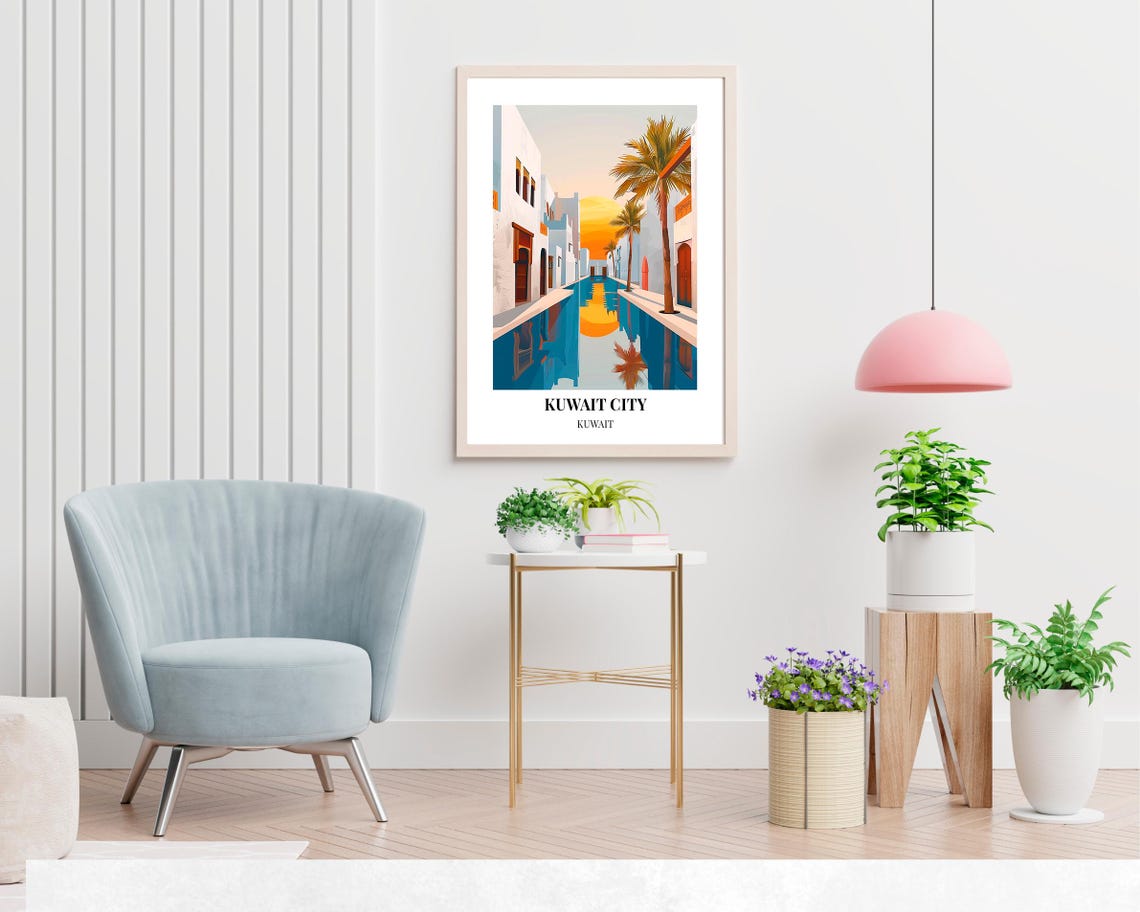 Kuwait City Travel Print Wall Art Kuwait City Kuwait City Print Kuwait City Travel Gift Kuwait City City Poster - Image 2