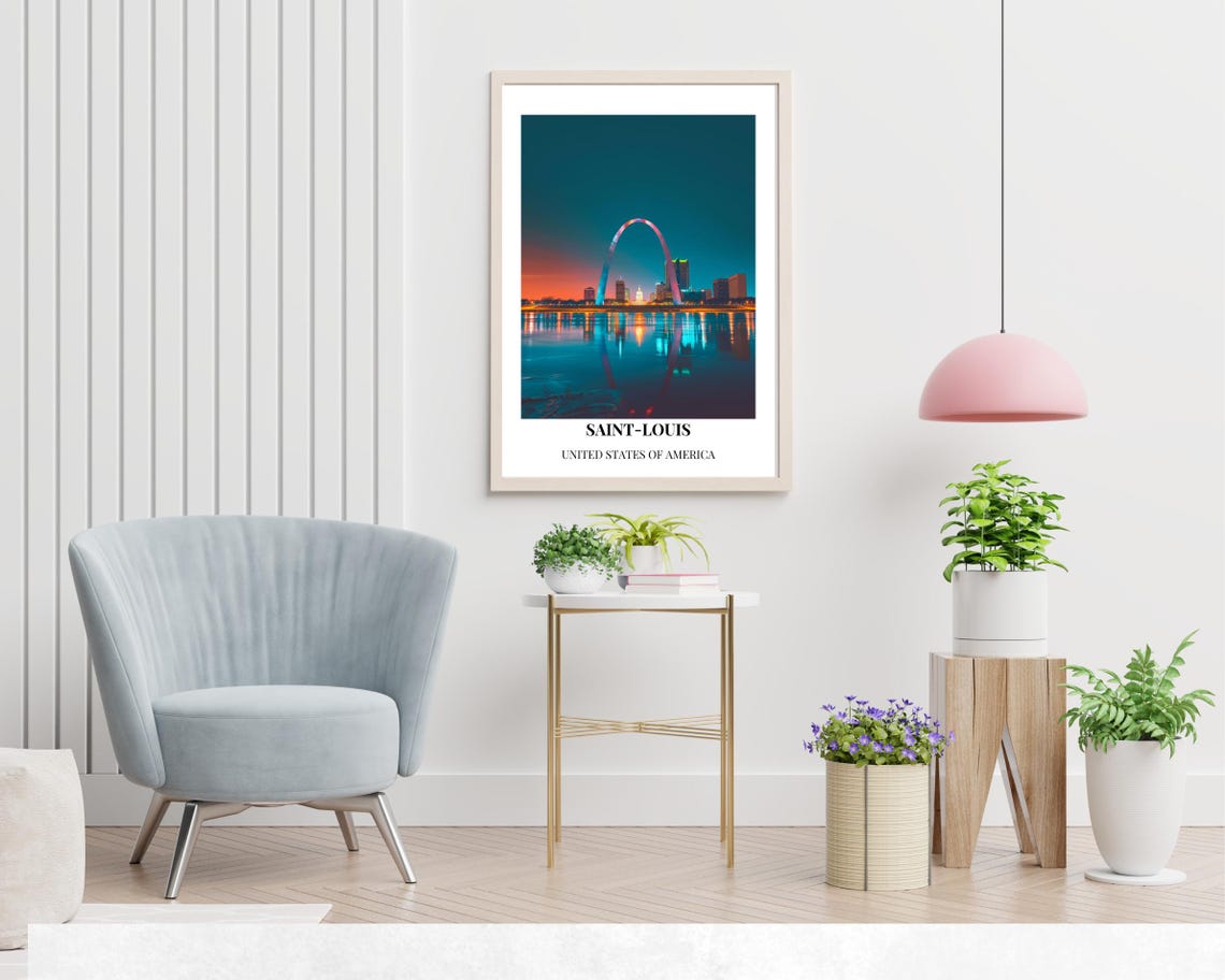 Saint Louis United States Travel Print Wall Art Saint Louis United States City Print Saint Louis United States Travel Gift Wall Art - Image 2