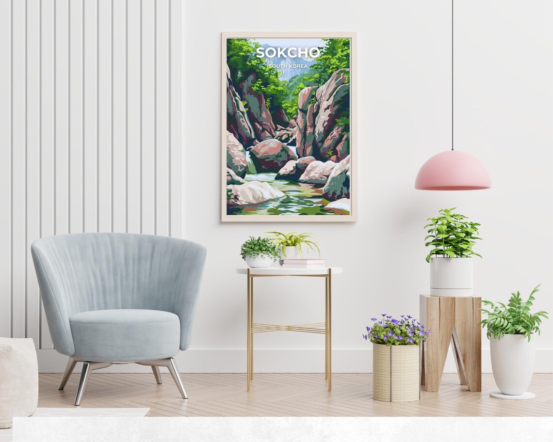 Seoraksan National Park Travel Print Wall Art Sokcho South Korea City Print Seoraksan National Park Travel Gift - Image 2