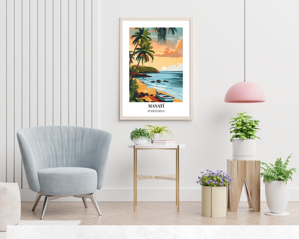Manat Travel Print Wall Art Manat Puerto Rico City Print Manat Travel Gift Manat City Poster Travel Gift - Image 2