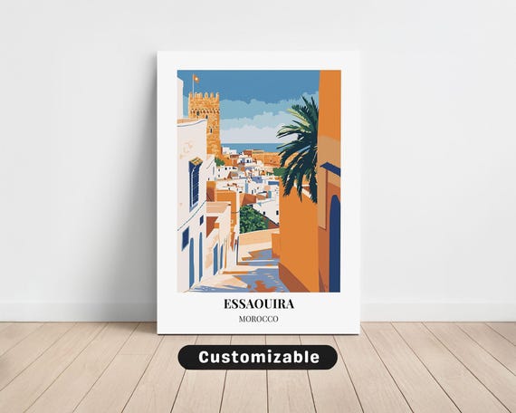 Essaouira Morocco Travel Canvas Poster Custom Wall Art