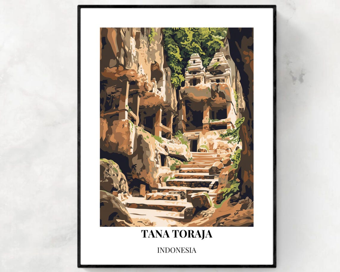 Londa Burial Caves Travel Print Wall Art Tana Toraja Indonesia City Print Londa Burial Caves Travel Gift Londa Burial Caves Poster