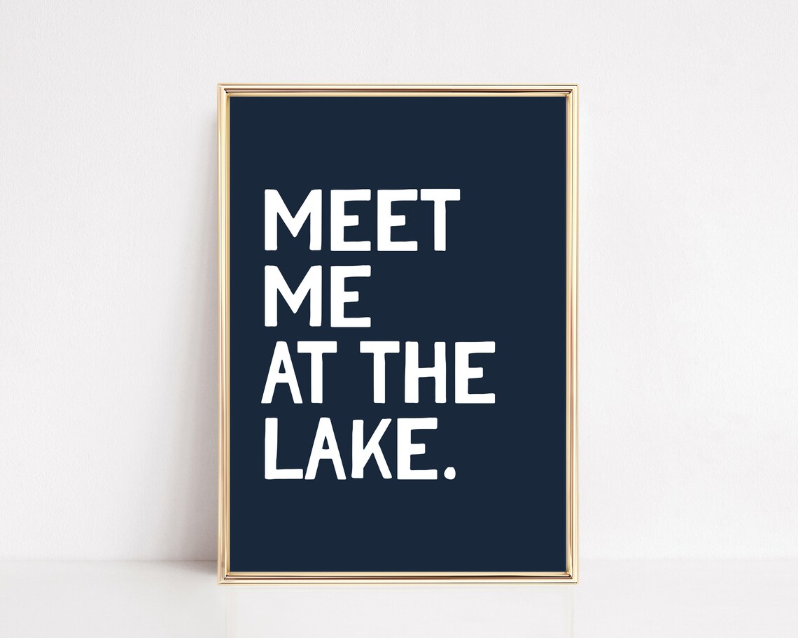 Meet Me At The Lake Lake House Art Print