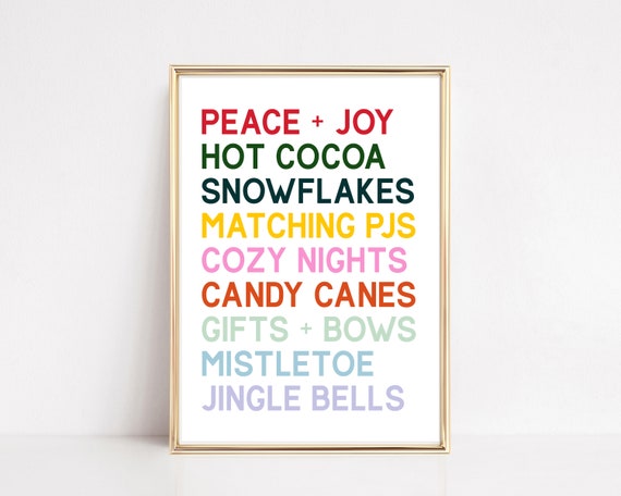 Minimalist Christmas Decor Modern Christmas Art Print
