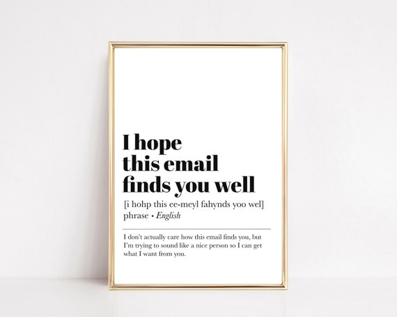 Home Office Funny Definition Art Print