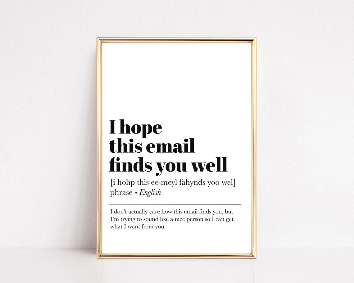 Home Office Funny Definition Art Print