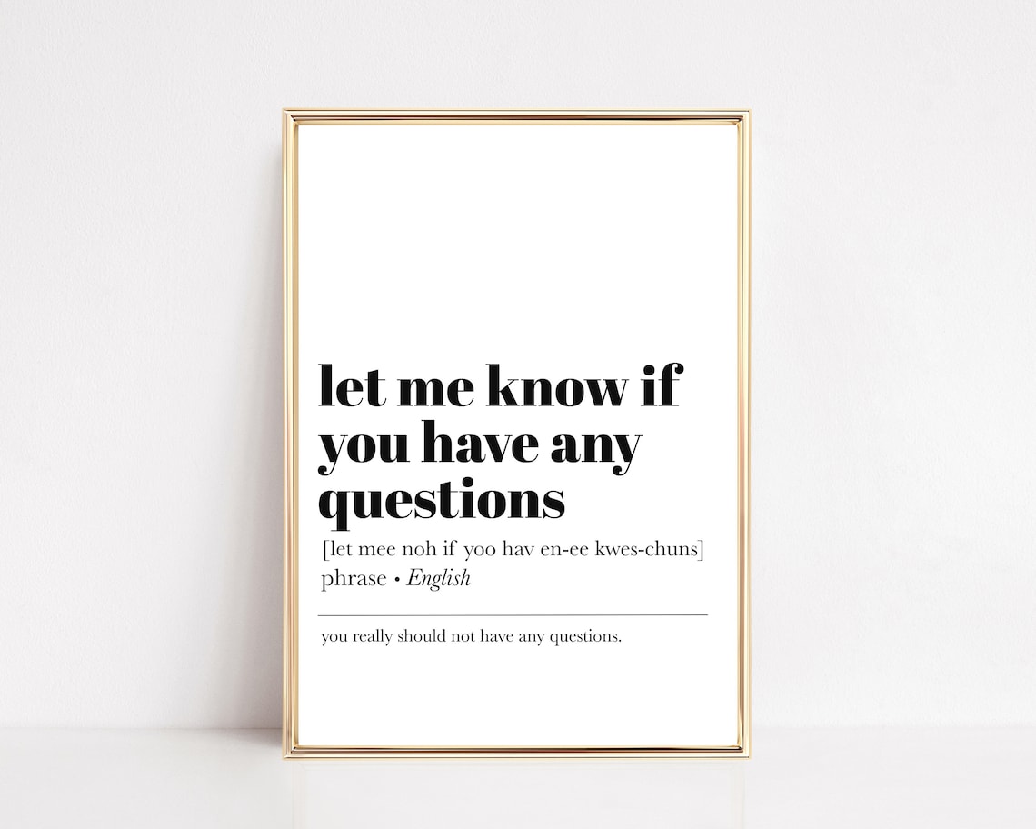 Funny Office Sign Wall Art Print, Office Decor