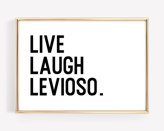 Live Laugh Levioso Funny Wizard Quote Minimalist Decor Poster