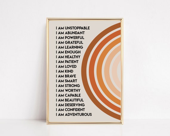 Kids Affirmations Art Print, Nursery Decor