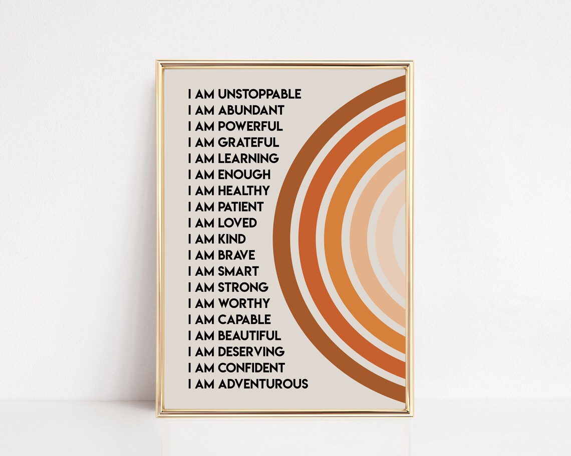 Kids Affirmations Art Print, Nursery Decor