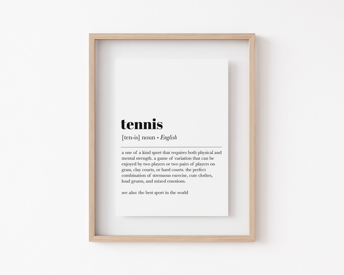 Tennis Captain Gift Tennis Definition Poster - Image 2