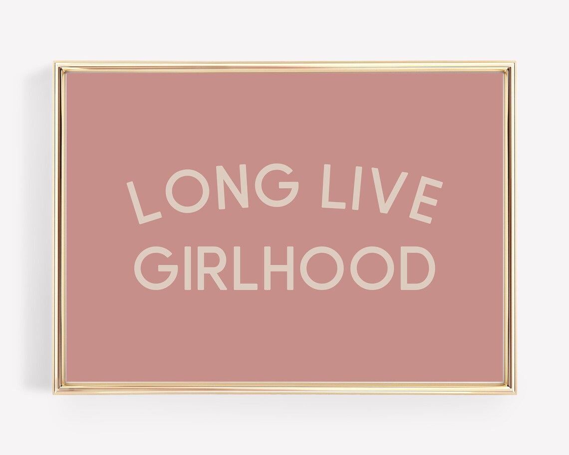 Long Live Girlhood Boho Nursery Decor Art Print