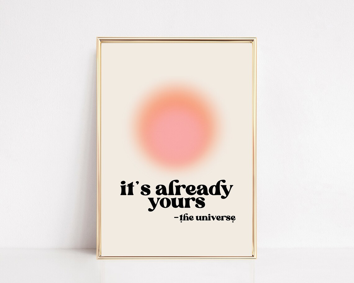 Manifestation Art Print, Retro 70s Trendy Decor - Image 3