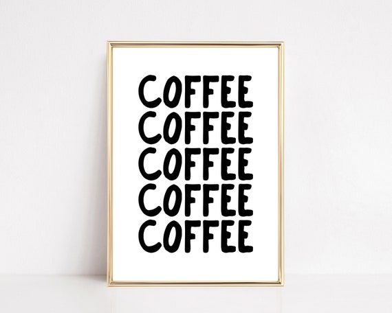 Coffee Bar Wall Art Minimalist Kitchen Print Coffee Print Coffee Poster Coffee Gift Kitchen Decor Print