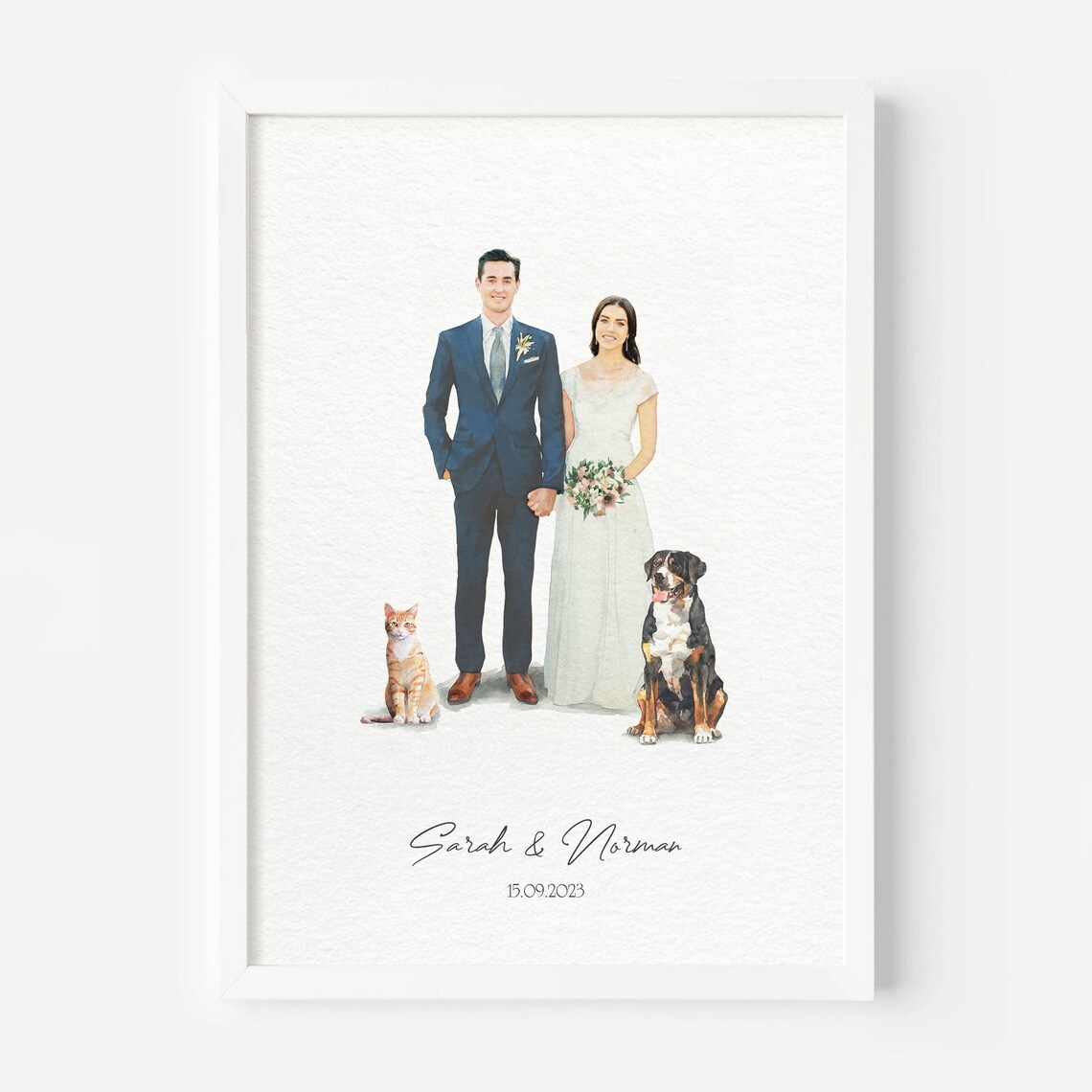 Mother Daughter Thank You Quote Tender Watercolor Portrait Poster - Image 2