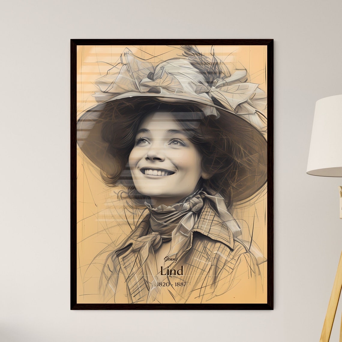 Jenny Lind 1820 1887 A Poster Of A Woman Wearing A Hat People Who Made History Customizable