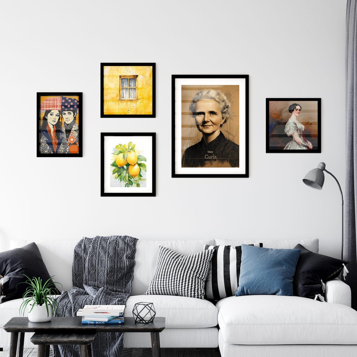 Marie Curie Pioneering Scientist Elegant Portrait Art Poster - Image 2