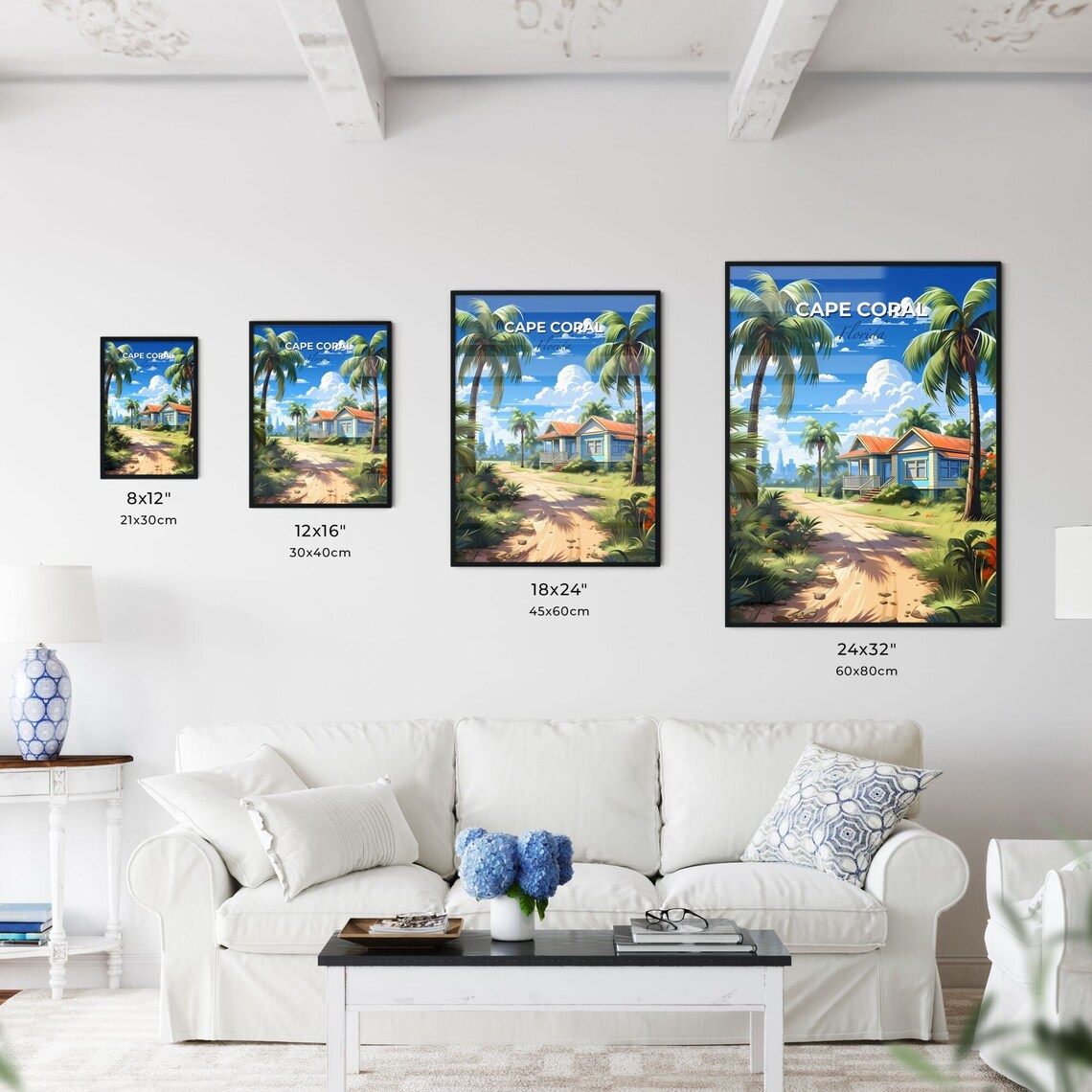 Cape Coral Florida A House In A Tropical Forest Travel Skylines Collection Customizable - Image 3
