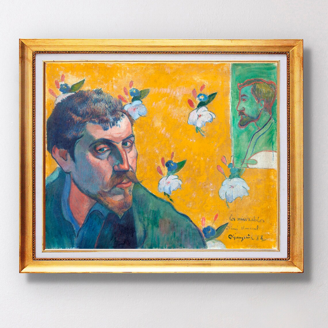Paul Gauguin Self Portrait with Bernard 1888 Les Miserables Poster
