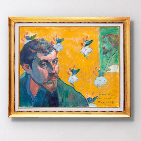 Paul Gauguin Self Portrait with Bernard 1888 Les Miserables Poster