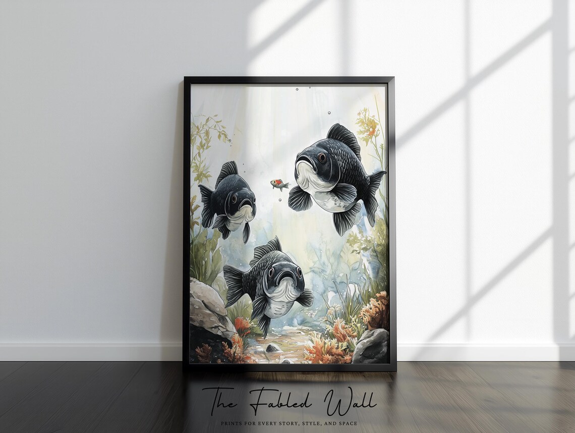 Curious Currents, Moody Fish Illustration - Image 2