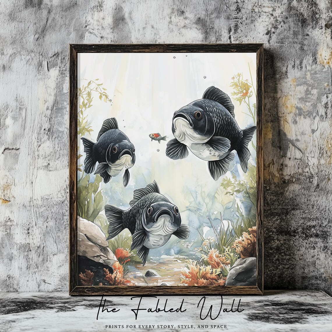 Curious Currents, Moody Fish Illustration