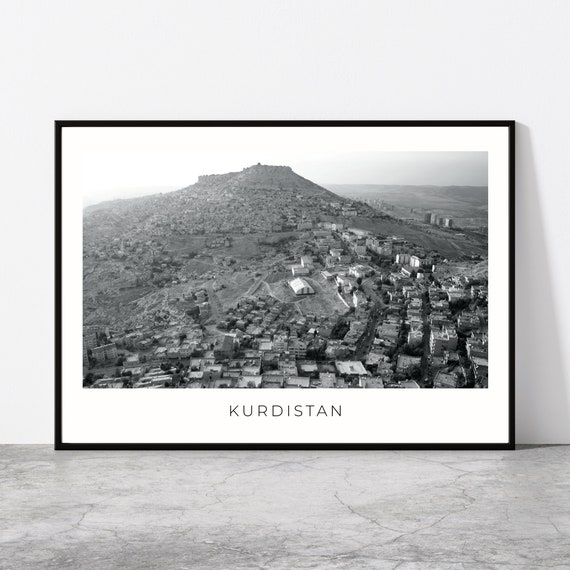 Mardin Cityscape Travel Poster, Kurdistan Middle East