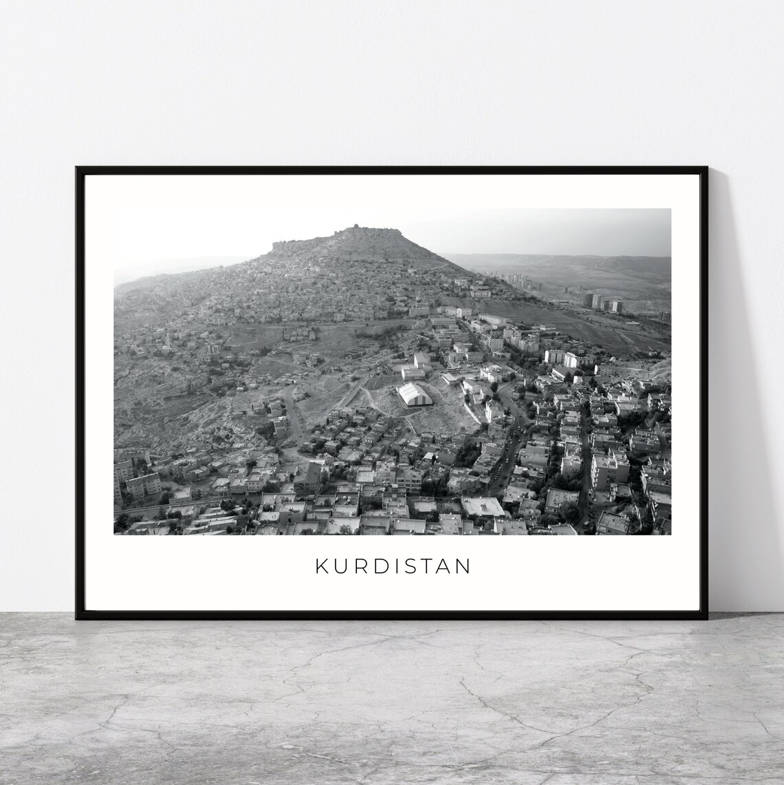 Mardin Cityscape Travel Poster, Kurdistan Middle East