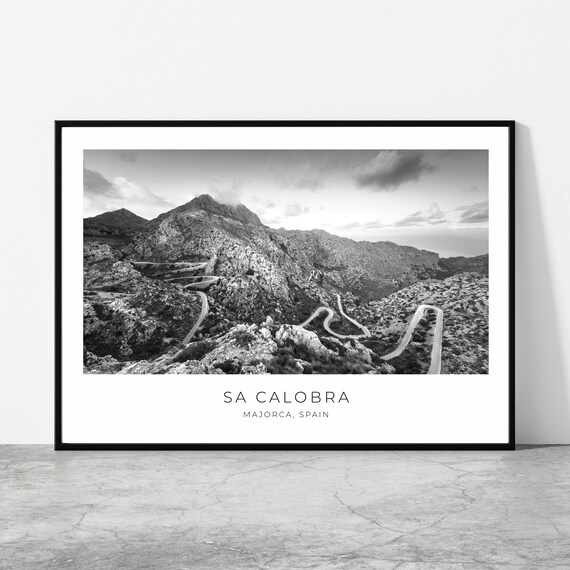 Sa Calobra Travel Poster, Majorca Balearic Islands