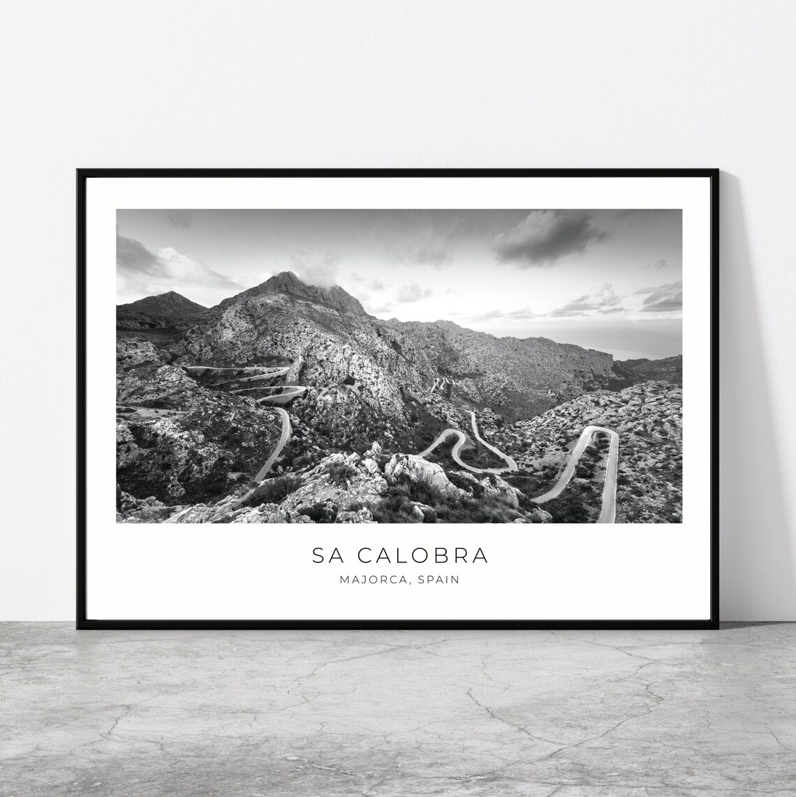 Sa Calobra Travel Poster, Majorca Balearic Islands