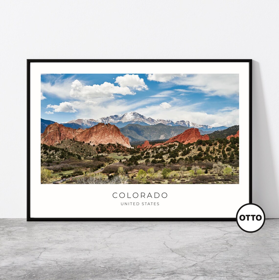 Colorado Garden of the Gods Travel Poster, USA