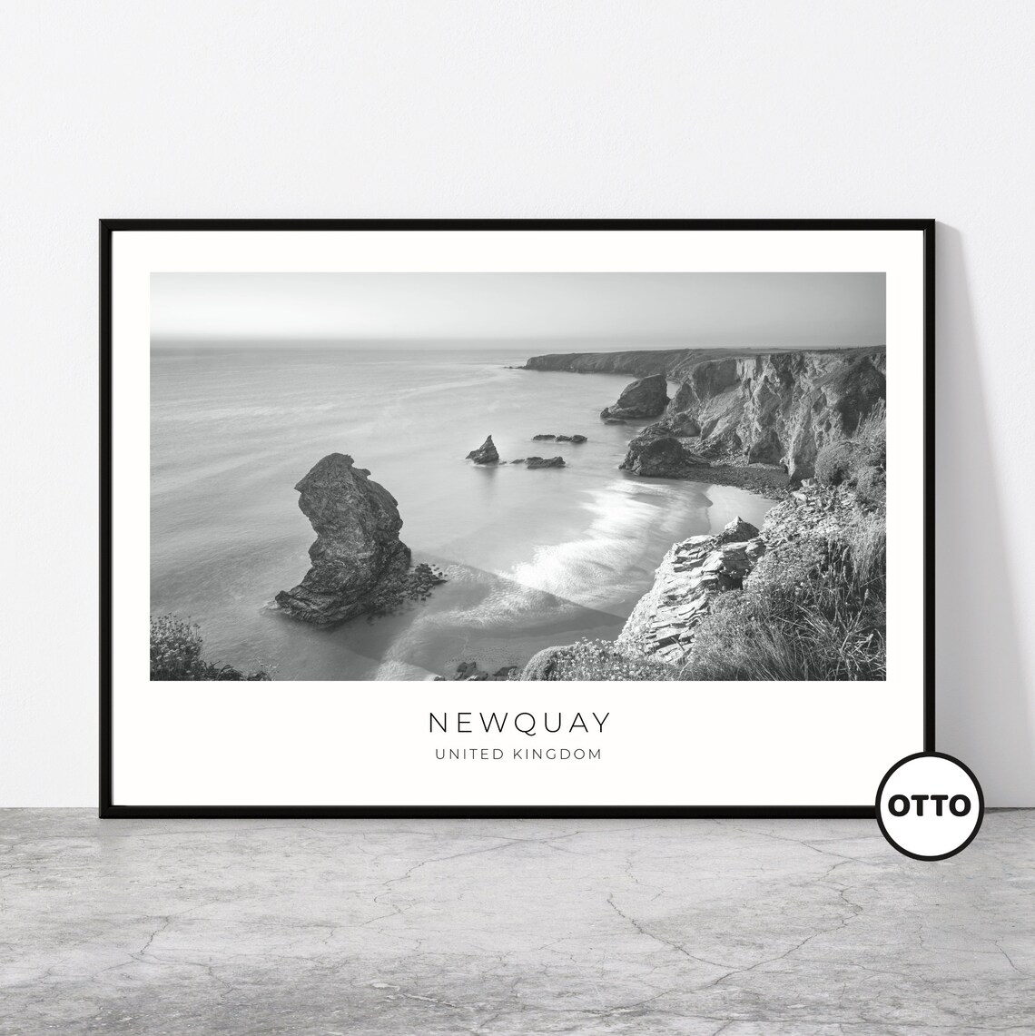 Newquay Travel Poster, Carnewas And Bedruthan Steps