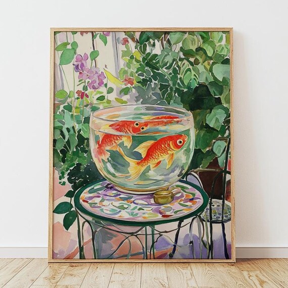 Henri Matisse Goldfish Fauvism Painting Print Modern Colorful Poster Vibrant Art Print Wall Art