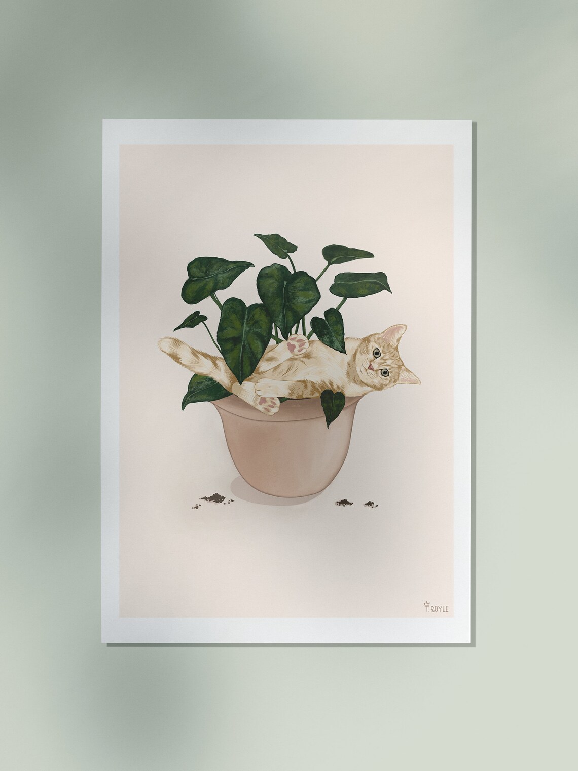 Plant Cat Print, Funny Cat Lover Art Poster - Image 3