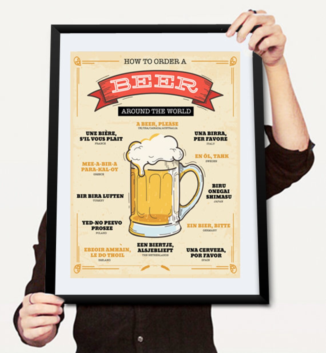 Beer Poster, Bar Wall Art Print for Beer Lovers - Image 2